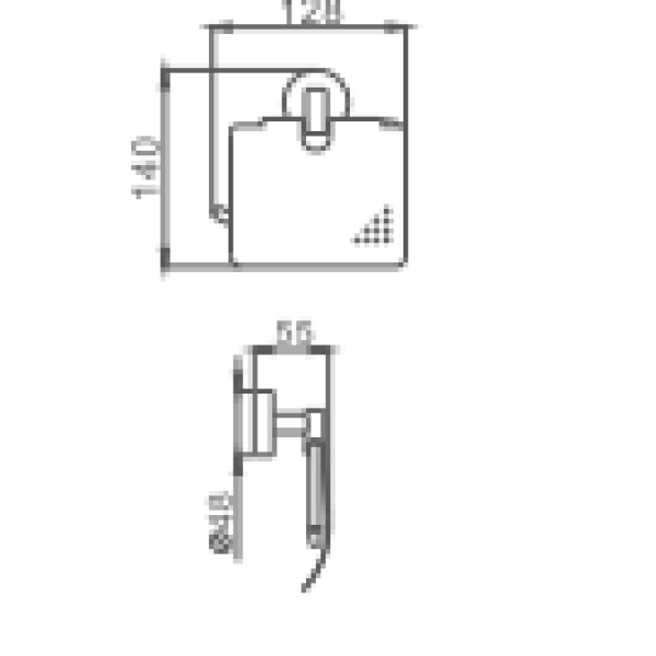 Держатель для туалетной бумаги HAIBA HB1703, хром