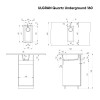 Мойка кухонная ULGRAN Quartz Underground 160-02, лен