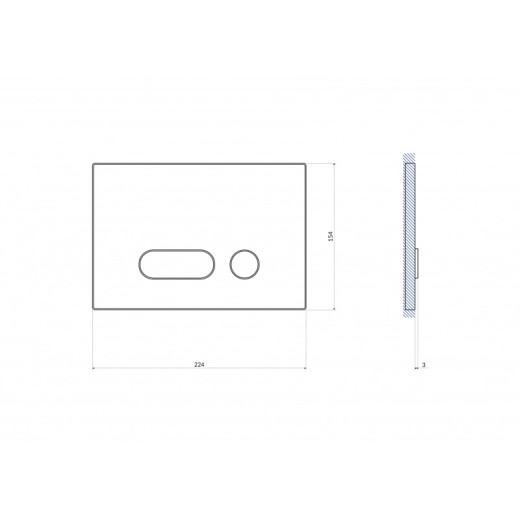 Кнопка Cersanit INTERA для LINK PRO/VECTOR/LINK/HI-TEC стекло черный