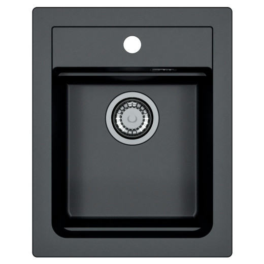 Мойка кухонная Alveus Granital Atrox 10 Carbon-G91 400х500х195 с сифоном, черная