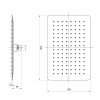 Лейка душевая Lemark LM9490BL верхняя, прямоугольная, 300х200мм, нерж.сталь/черный