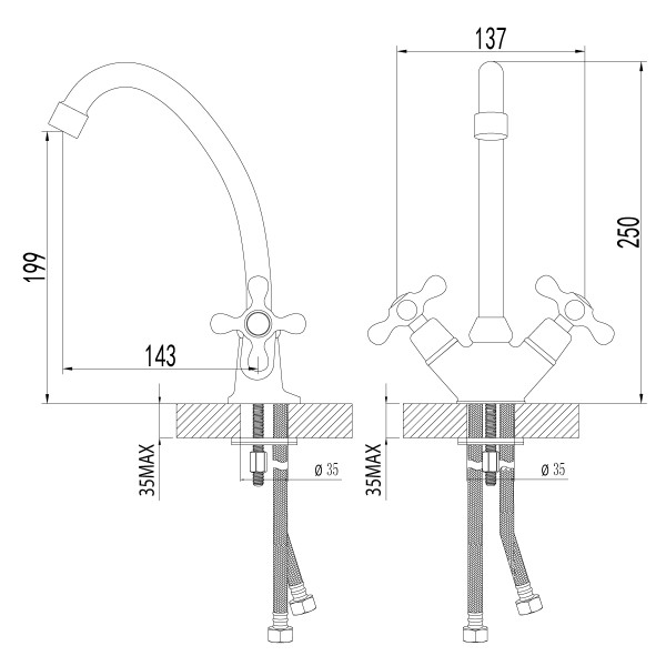 Смеситель Lemark Standard LM2104C для кухни