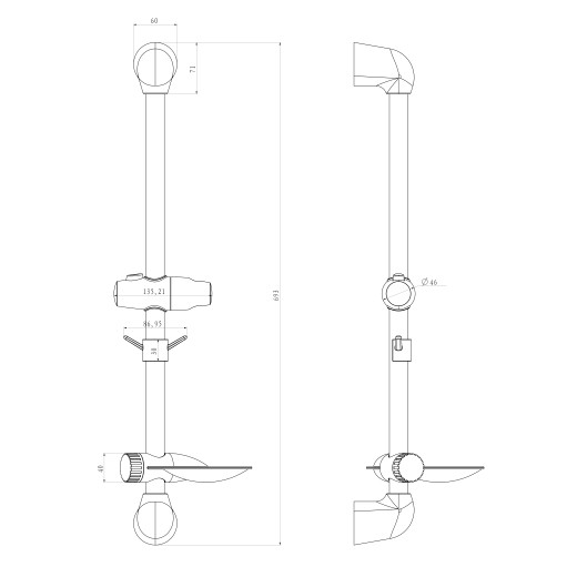 Душевая стойка Lemark LM8065C круглой мыльницей
