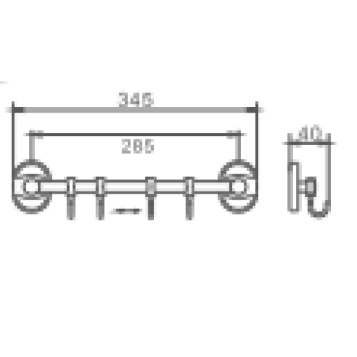 Крючок HAIBA HB1915-4 четверной, хром