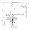 Смеситель для раковины HAIBA HB11191, высокий, латунь, хром