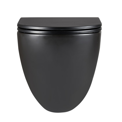 Унитаз Lemark GLAZER подвесной, безободковый,  сиденье микролифт, смыв вихревой Торнадо 3.0,черн мат