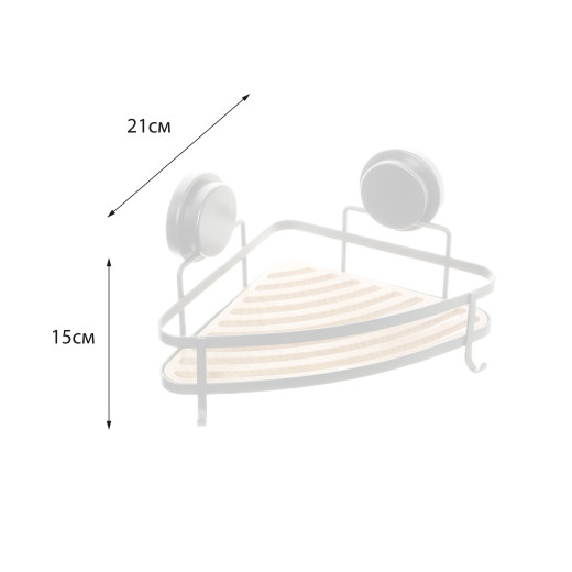 Fixsen MAGIC FX-920B-1 Полка угловая одноэтажная, черный