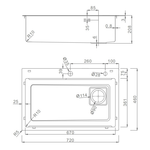 Мойка - профессиональная ручная работа RAGLO R702.7246.03