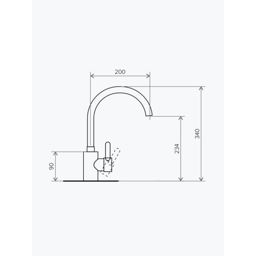 Смеситель Polygran кухонный Элара (песочный №302)