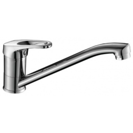 Смеситель Decoroom DR37018 одноручный для кухни с поворотным изливом, хром