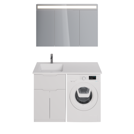 Умывальник мебельный Dreja Wing 120 R (чаша справа)