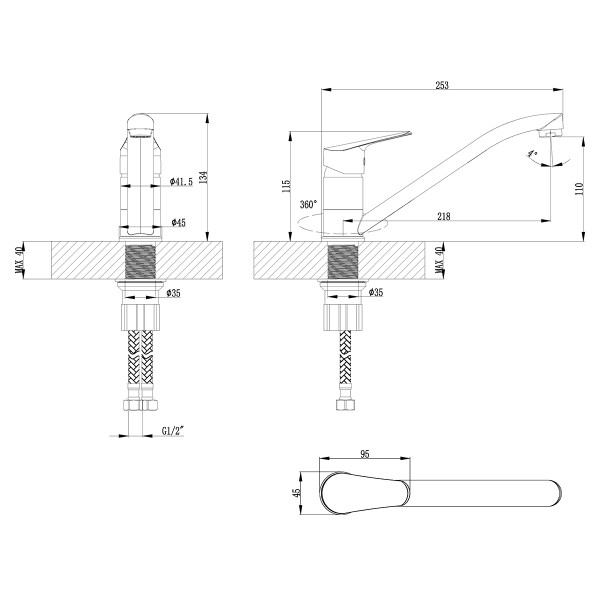 Смеситель Lemark Partner LM6554C для кухни