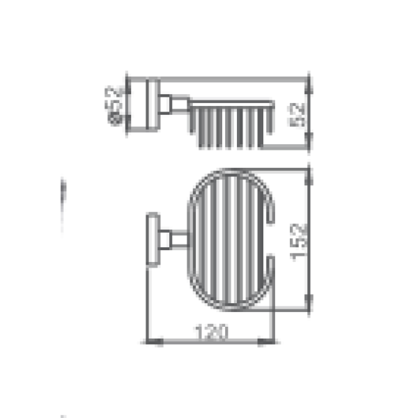 Мыльница HAIBA HB1702-1 металлическая, хром