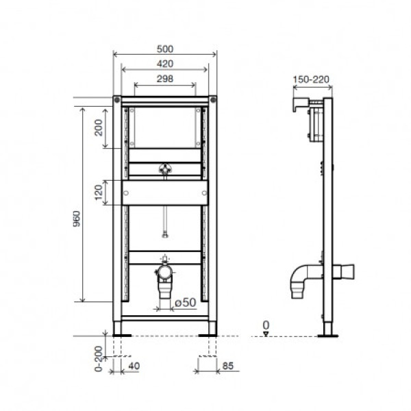 Инсталляция OLI Euro II Urinal (500*1150*120)