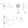 Смеситель Lemark Poseidon LM4214C для ванны с коротким изливом, дивертор с кер. пласт, хром