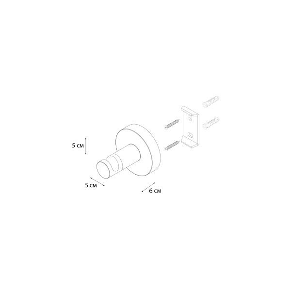 Fixsen COMFORT CHROME FX-85005 Крючок одинарный, хром