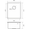 Кухонная мойка Rivelato Rinox 3844 UN нерж.сталь 1 чаша 380*440*200 мм