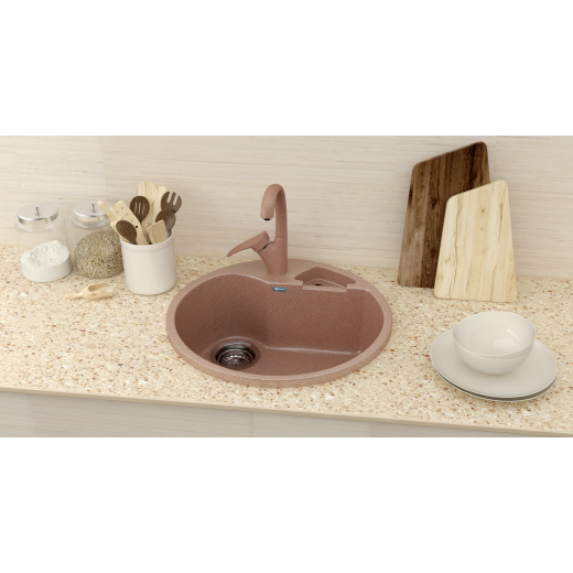 Смеситель для кухни ULGRAN U-001-308, черный