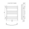 Полотенцесушитель электрический Lemark Atlantiss LM32607RE П7 500x600, левый/правый