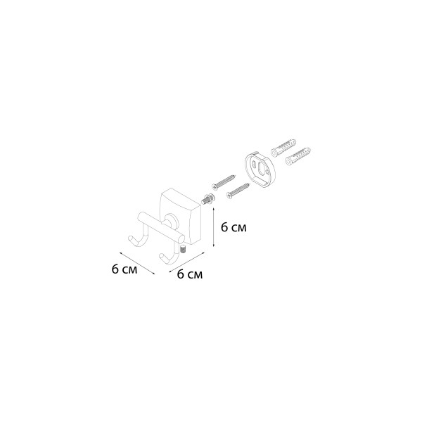 Fixsen KVADRO FX-61305B Крючок двойной