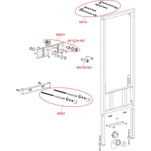 Рама для биде (высота монтажа 0,45 м), арт. A105/450