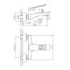 Смеситель для ванны HAIBA HB60595, латунь, хром