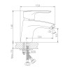 Смеситель для раковины HAIBA HB1066, латунь, хром - купить в Москве