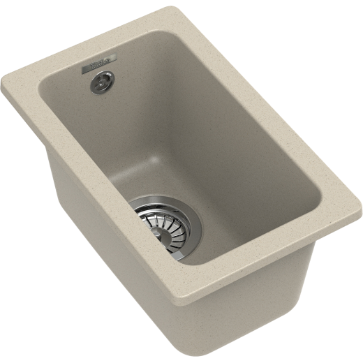 Кухонная мойка RIVELATO BERKANA 25 подст.монтаж 1-чаш 305*455 beige scuro