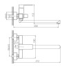 Смеситель для ванны HAIBA HB22191, длинный излив, латунь, хром