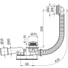 Сифон для душевого поддонa click/clack, арт. A506KM