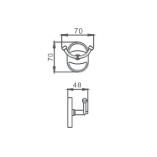 Крючок HAIBA HB1905-2 двойной, хром