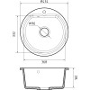 Мойка кухонная GranFest SMART 435  1-чаш D-435 песочный