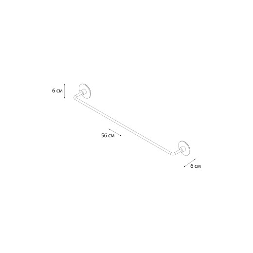 Fixsen ROUND FX-92101A Полотенцедержатель трубчатый 55см