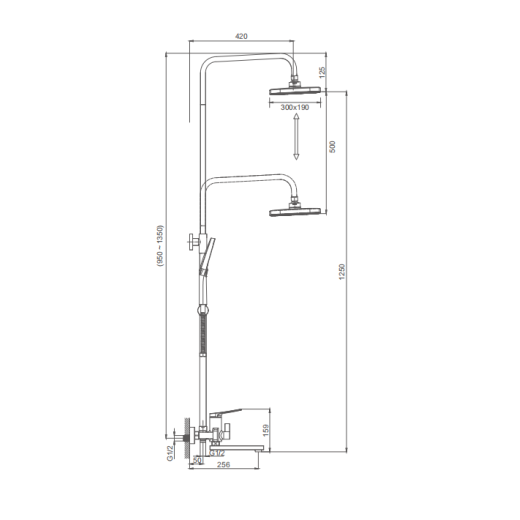 Душевая система для ванны SPLENKA S40.24