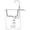 Мойка кухонная GranFest URBAN 258L 1-чаша 580*490мм серый