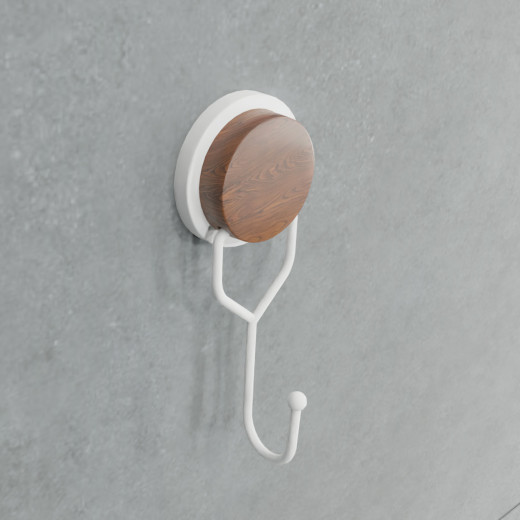 Fixsen MAGIC WHITE FX-47005 Крючок одинарный, белый/дерево