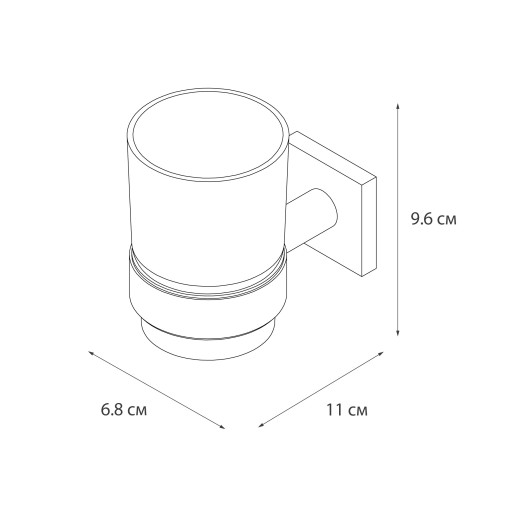 Fixsen LUX CHROME FX-15006 Подстаканник одинарный, хром