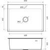 Мойка GF METAL нерж.сталь AISI 304 PVD графит 1 чаша 650*450*215 мм арт.GF-6545 PVD графит