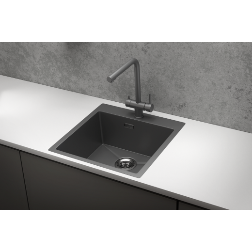 Стальная кухонная мойка Granula GR-5151 графит матовый