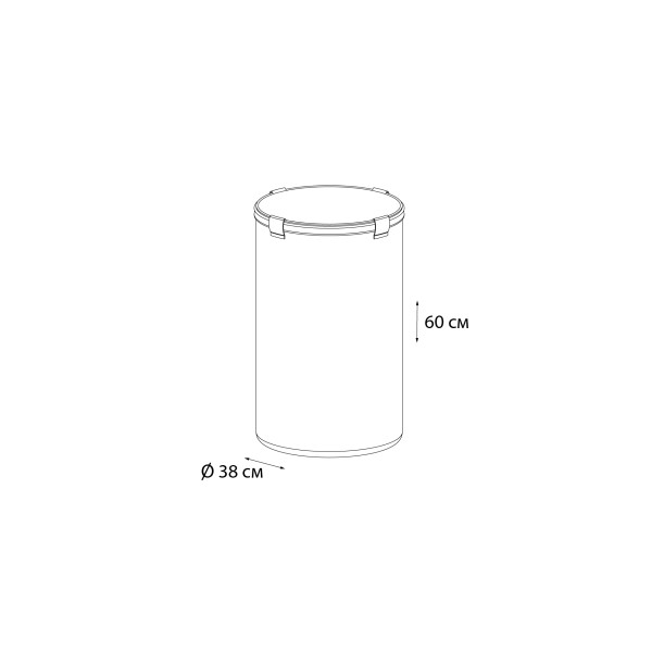 Fixsen FX-1033B Корзина для белья на завязках белая