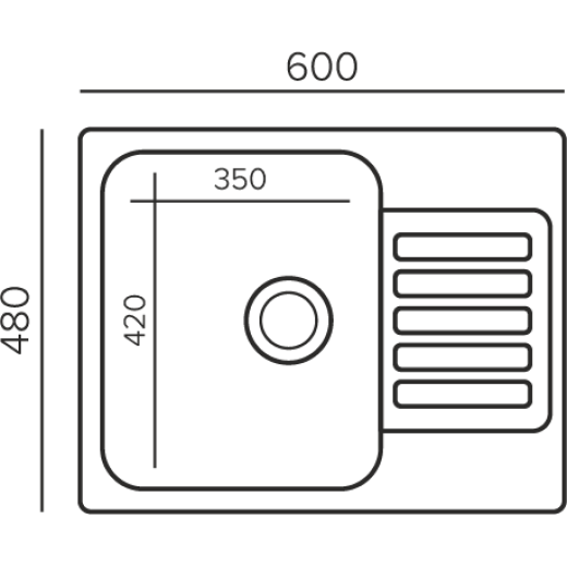 Мойка кухонная Polygran  Quartz Bond 600, Саванна, арт.856493
