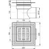 Сливной трап 150 × 150/110, подводка – боковая, решетка – серая, арт.APV10