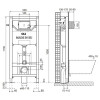 Инсталляция OLI 120 ECO Sanitarblock pneumatic + панель слива Karisma, хром