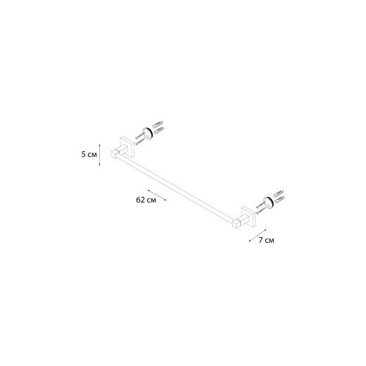 Fixsen METRA FX-11101 Полотенцедержатель трубчатый (60 см.)