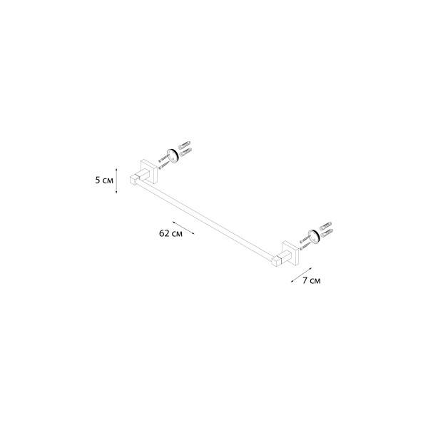 Fixsen METRA FX-11101 Полотенцедержатель трубчатый (60 см.)