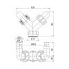 Двойное колено G1"/ 17-23, арт. P148