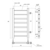 Полотенцесушитель водяной Point Вега PN71558 П7 500x800 с боковым подключением 500, хром