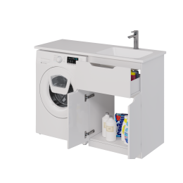 Умывальник мебельный Dreja Wing 120 L (чаша слева)