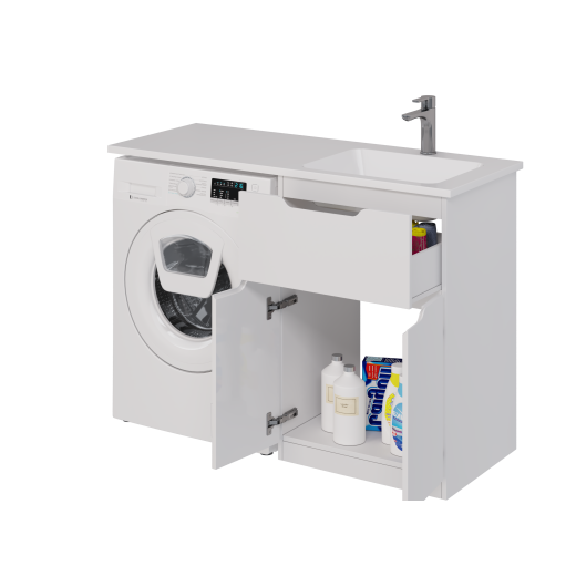 Умывальник мебельный Dreja Wing 120 L (чаша слева)