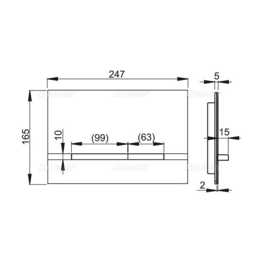 Кнопка управления STRIPE мат/глянец, арт. STRIPE-INOX